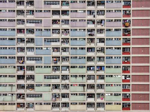 high rise multicolored high-rise building urban